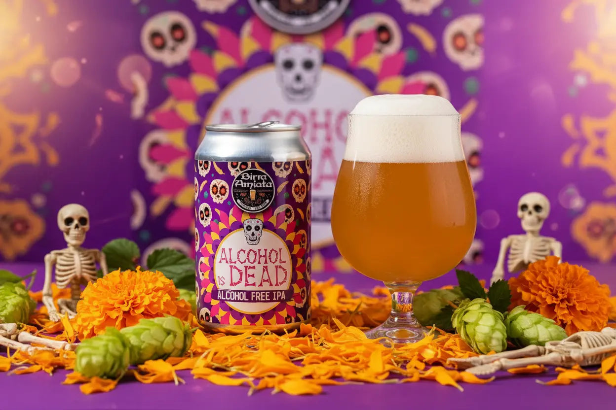 Alcohol is Dead IPA di Birra Amiata la Prima IPA Analcolica Toscana - maltese.beer