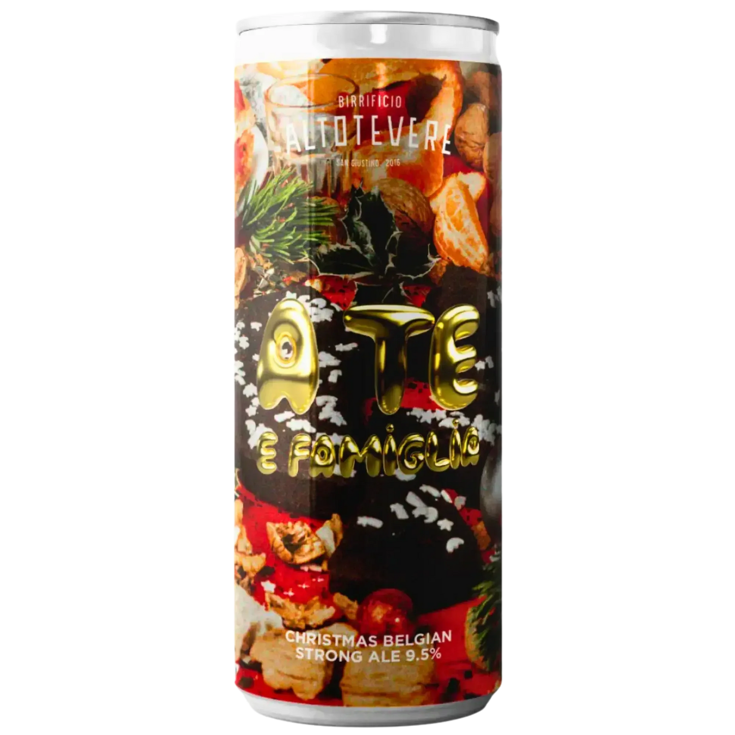 A te e Famiglia birra artigianale del Birrificio Altotevere, Christmas Belgian Strong Ale con un'intensità aromatica.