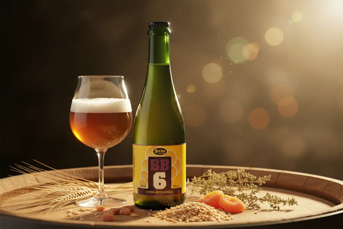 BB6 di BARLEY IGA dal mosto fresco di un mix di uve sarde a bacca bianca e la presenza di luppoli fortemente aromatici - maltese.beer
