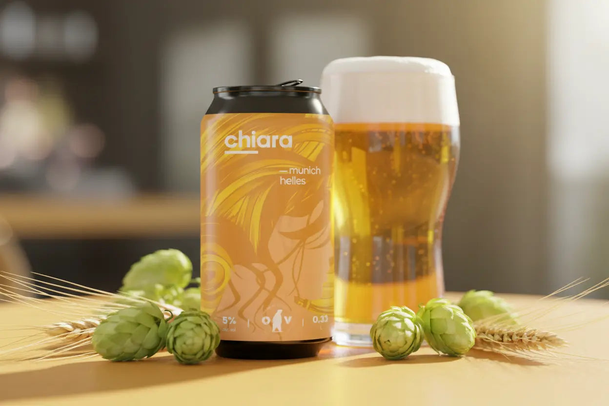Chiara Lager di Orso Verde: una birra a bassa fermentazione dal colore giallo paglierino - maltese.beer