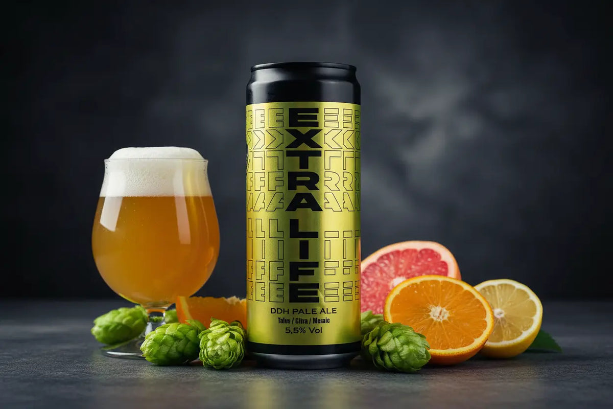 Extra Life di Jungle Juice Brewing: una DDH Pale Ale realizzata con malti tedeschi selezionati e un robusto mix di luppoli americani - maltese.beer