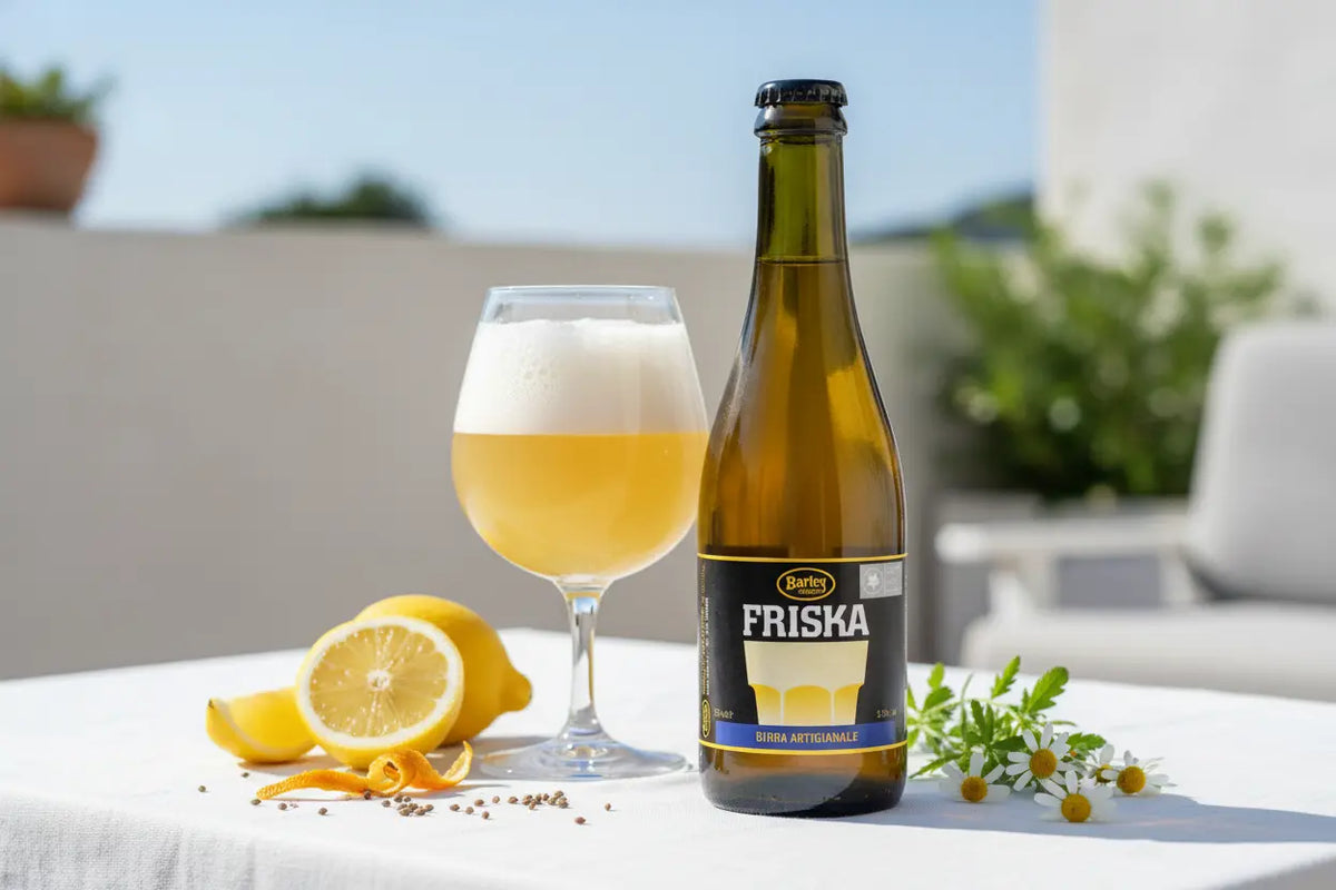 Friska Witbier — Birra Agrumata e Speziata di Birrificio Barley, Sardegna - maltese.beer
