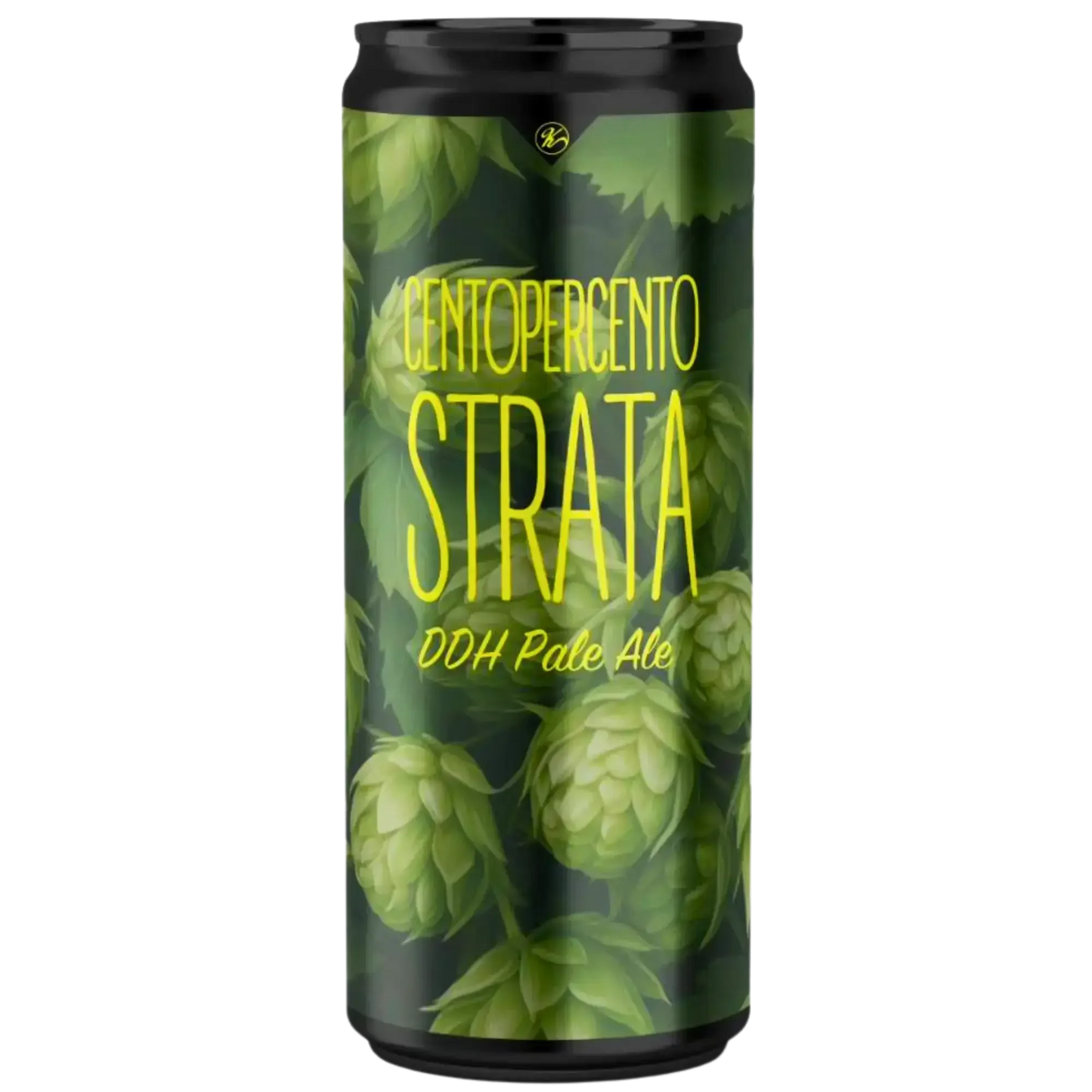 Centopercento Strata, DDH Pale Ale, birra artigianale italiana con luppolo Strata in evidenza.