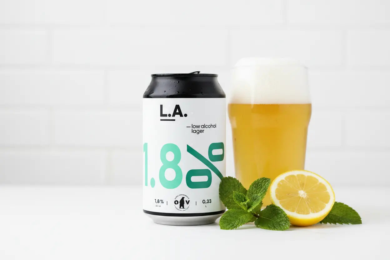 L.A. Low Alcohol di Orso Verde la birra chiara a bassa fermentazione - maltese.beer