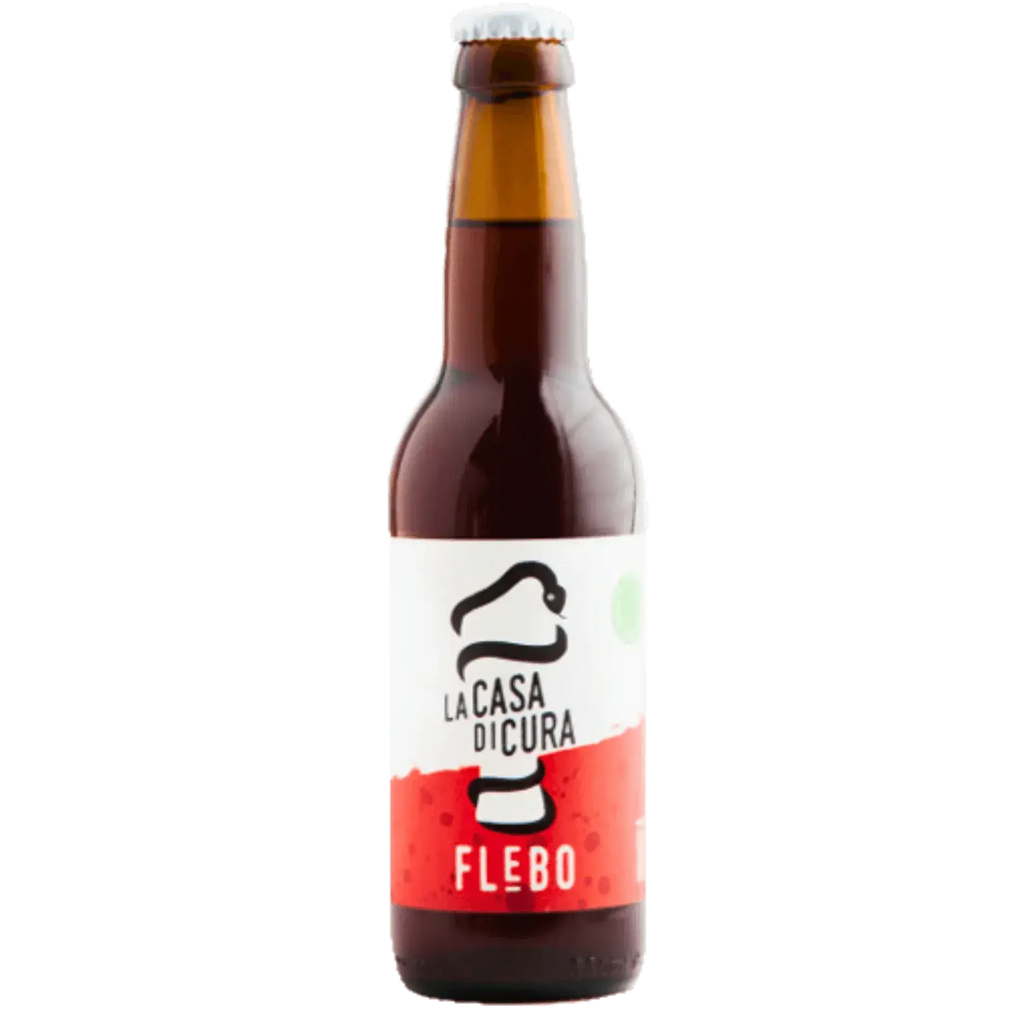 Flebo, birra artigianale Brown Ale da 4,3% prodotta da La Casa di Cura in bottiglia.