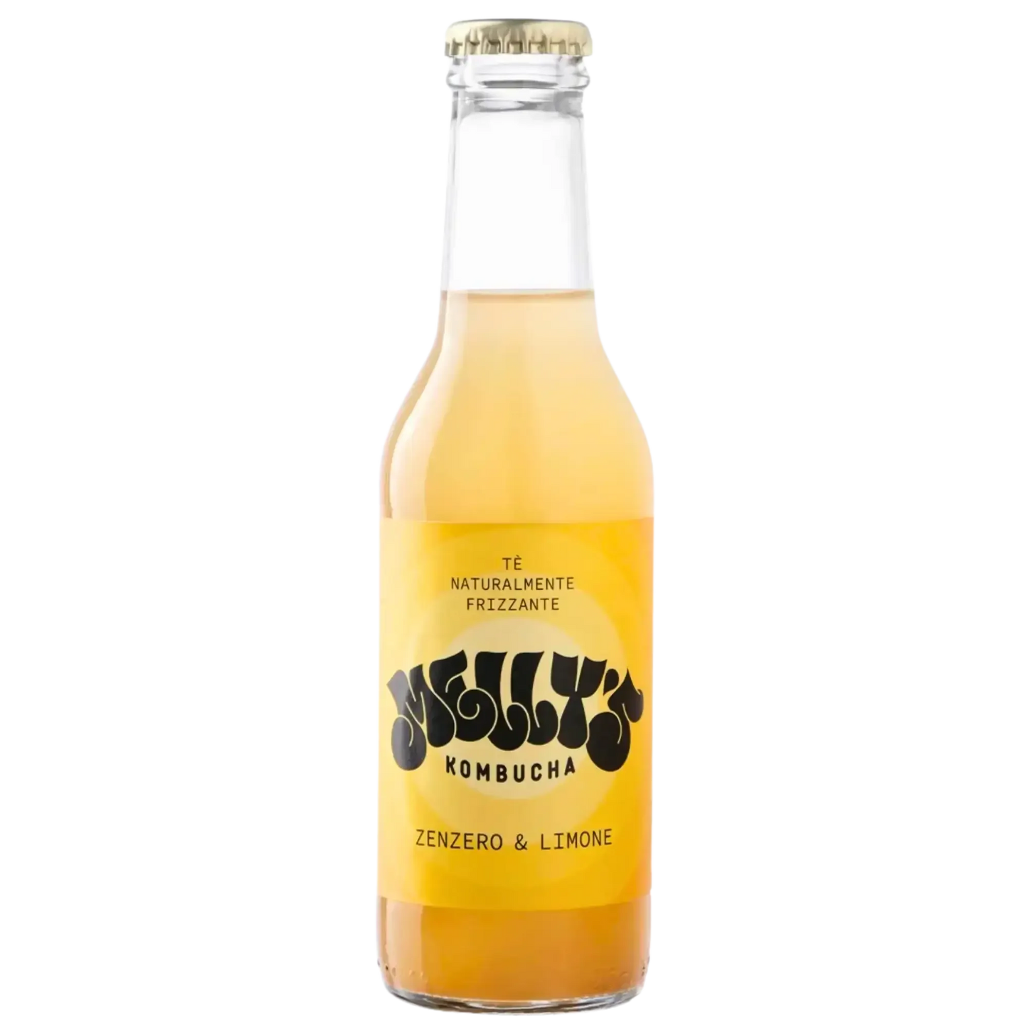 Zenzero e limone, birra artigianale dell'azienda Nelly's, kombucha frizzante in bottiglia da 330ml.