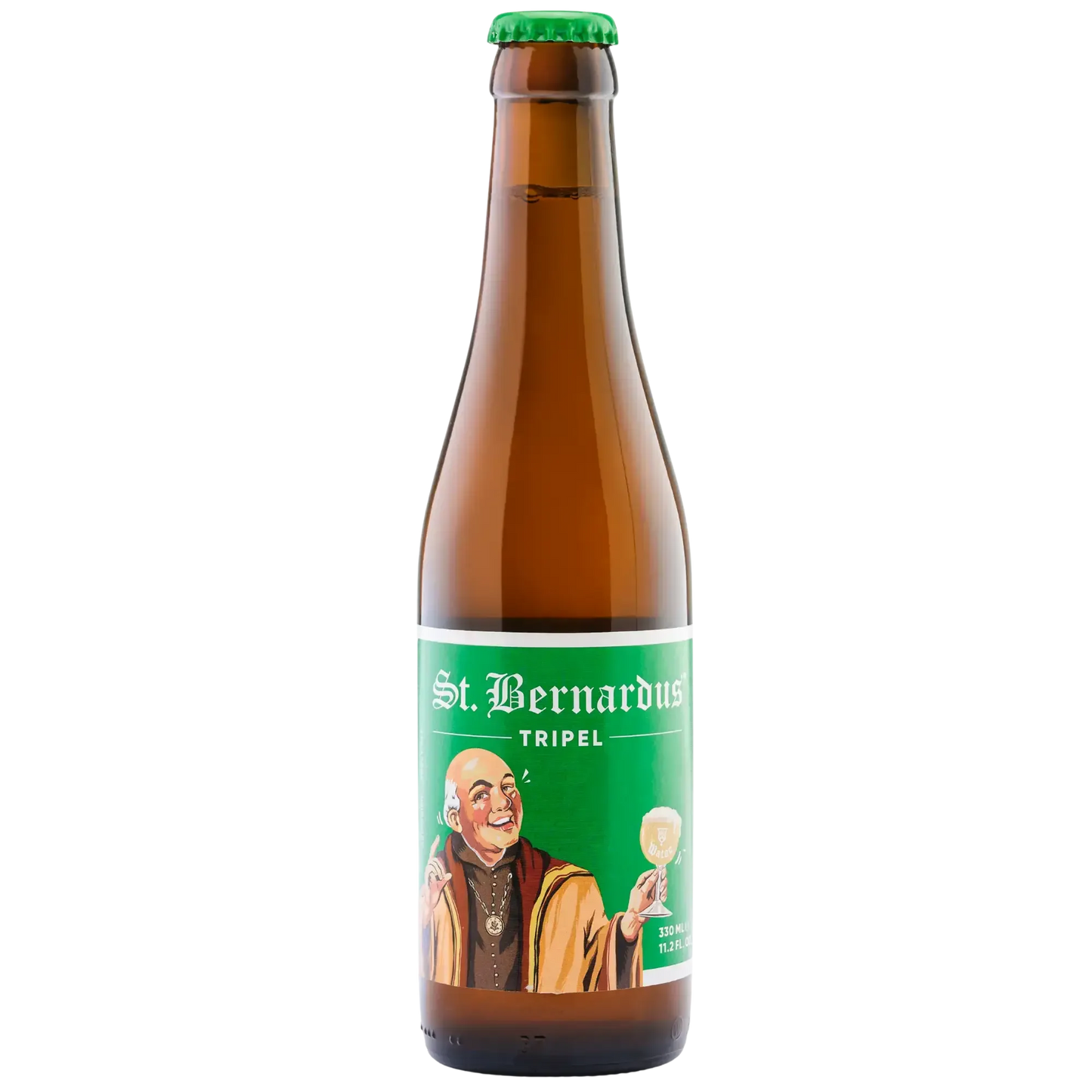 St. Bernardus Tripel craft beer in a bottle showcasing traditional Belgian brewing heritage.