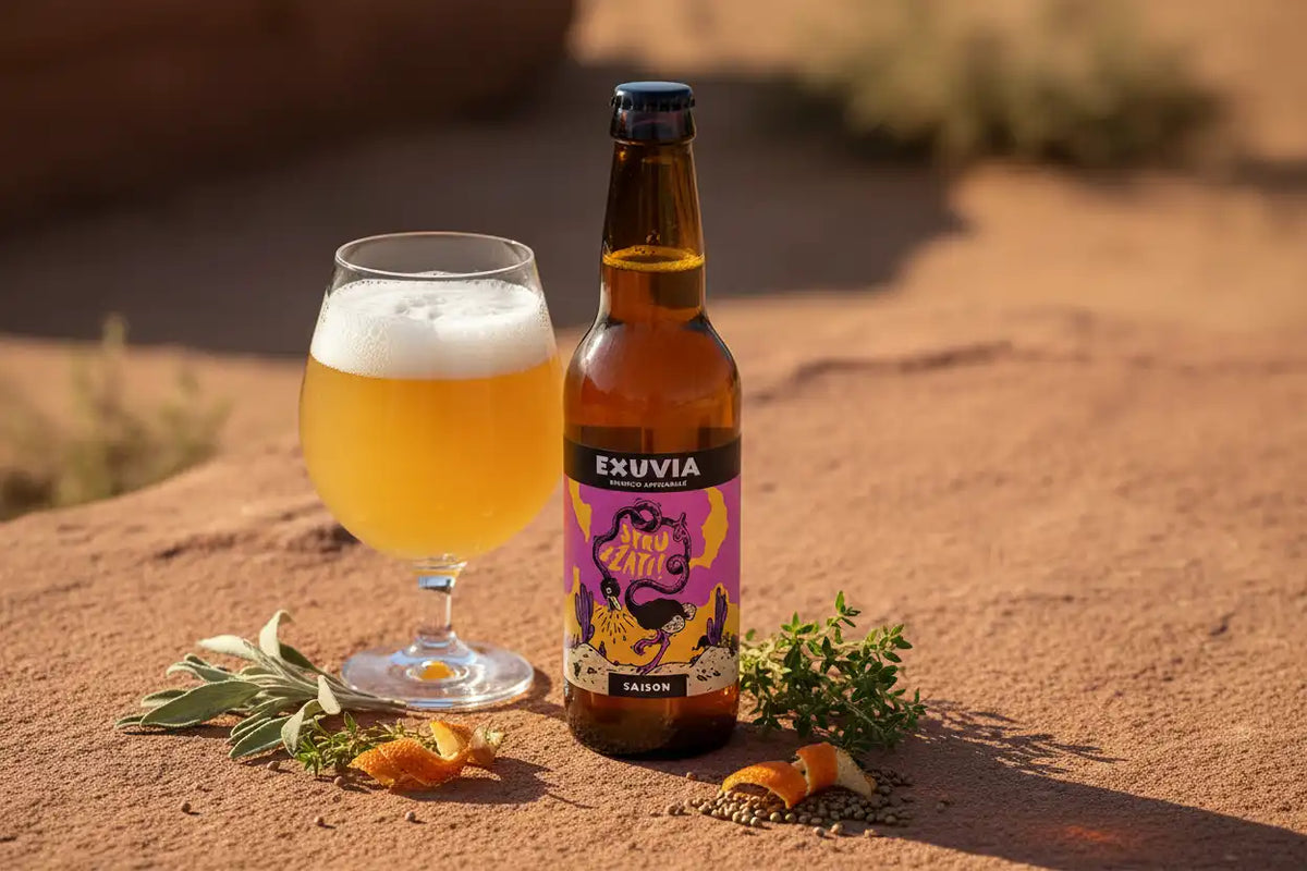 Struzzati! la Saison belga firmata Birrificio Exuvia, realtà artigianale di Campo Ligure - maltese.beer