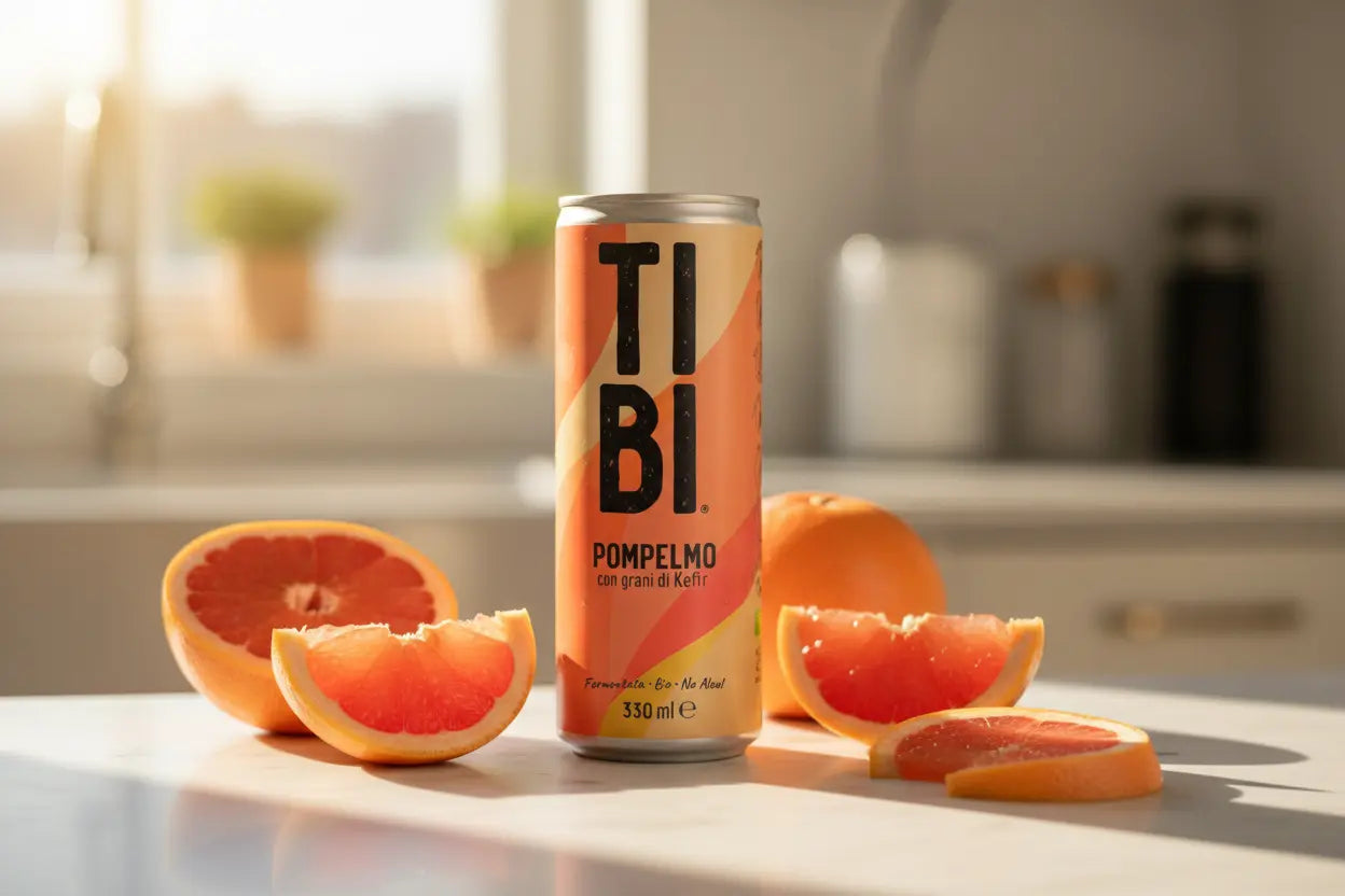 Tibi Pompelmo soft drink fermentato con grani di kefir - maltese.beer