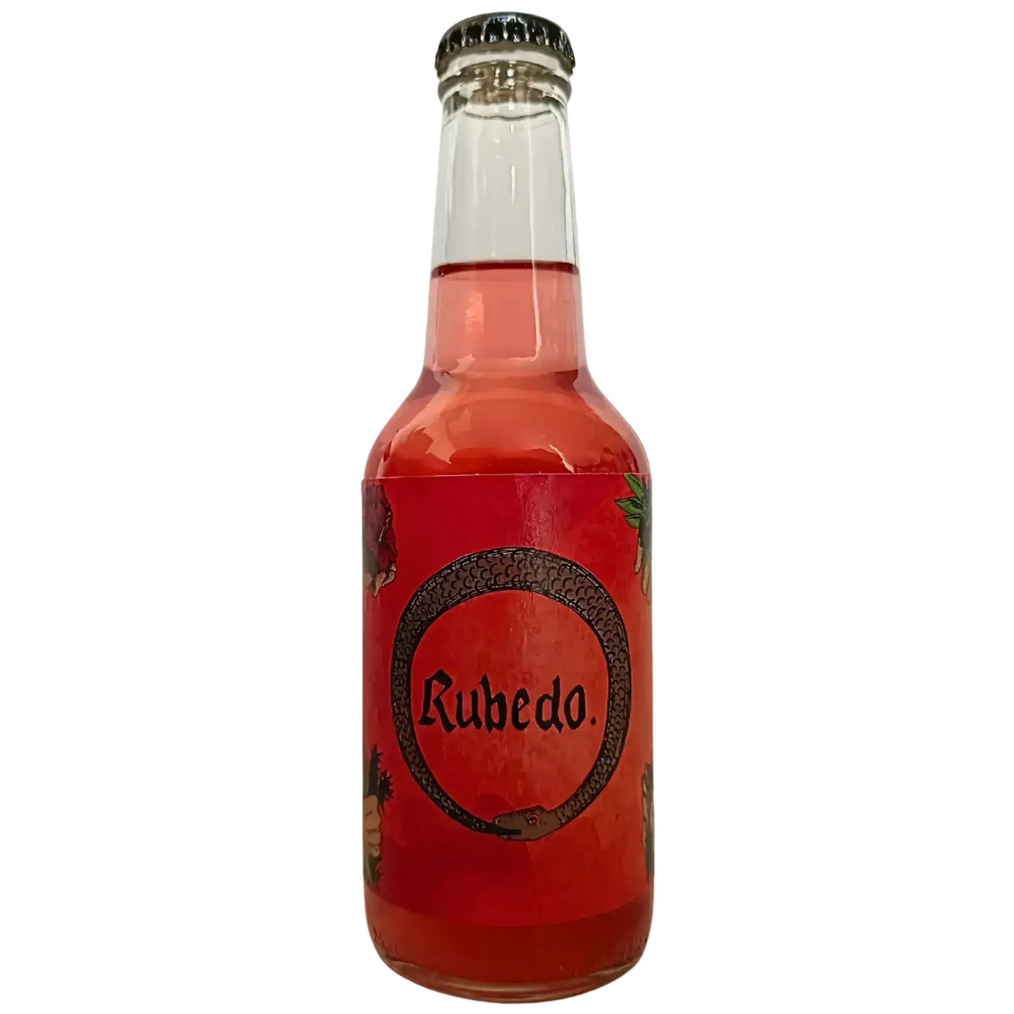 Rubedo kefir d'acqua in bottiglia, birra artigianale italiana, esplosione di sapori naturali.