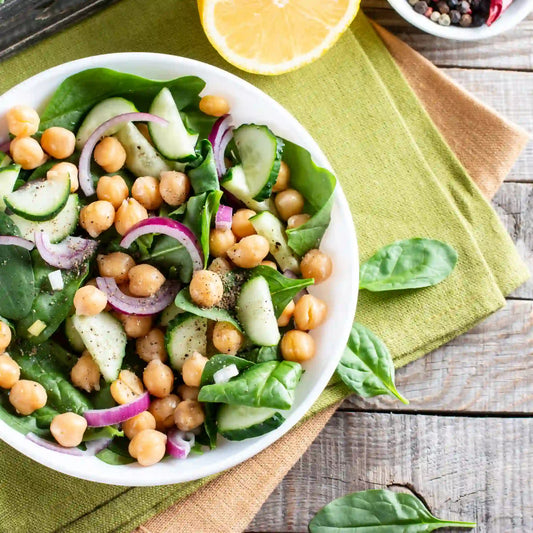 Insalata di Ceci, Cetriolo e Menta con Vinaigrette alla Birra Gose