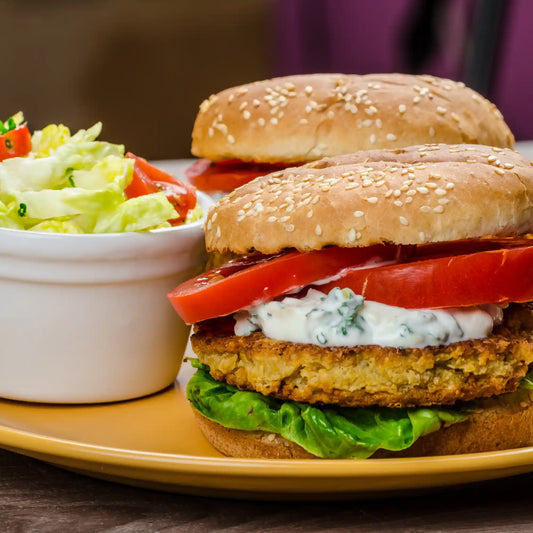 Burger di ceci alla birra bitter con salsa allo yogurt - maltese.beer