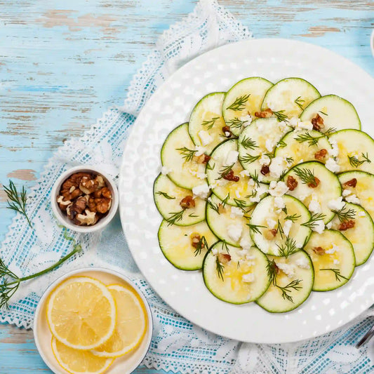 Carpaccio di zucchine crude con vinaigrette alla birra Weizen