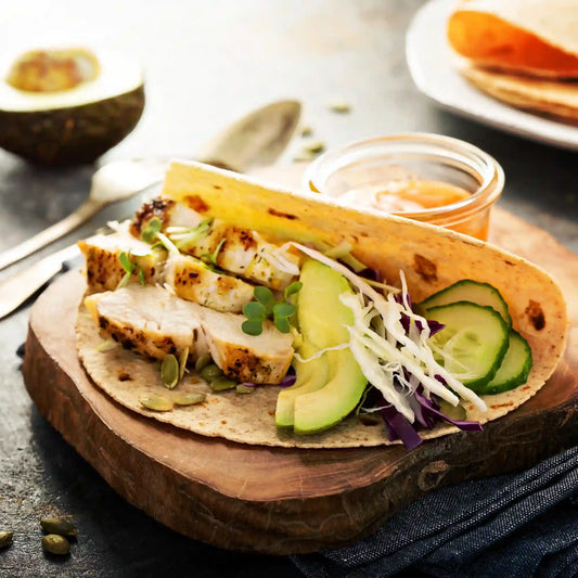Wrap di pollo grigliato, avocado e salsa alla birra Weizen