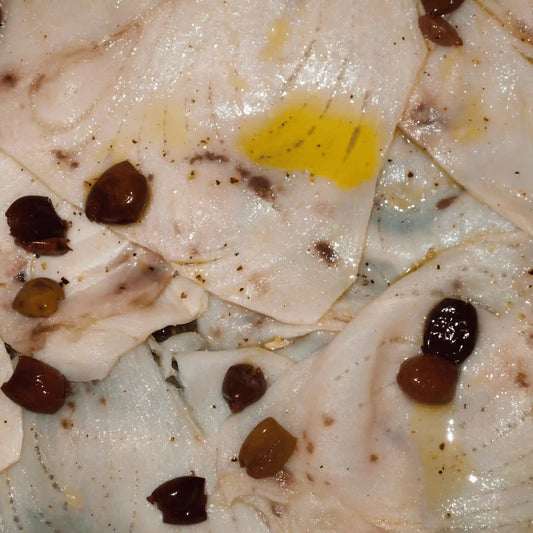 Carpaccio di pesce spada alla birra artigianale