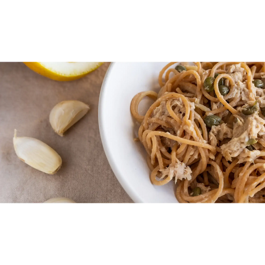 Pasta fredda alla birra chiara con tonno, capperi e limone candito - maltese.beer