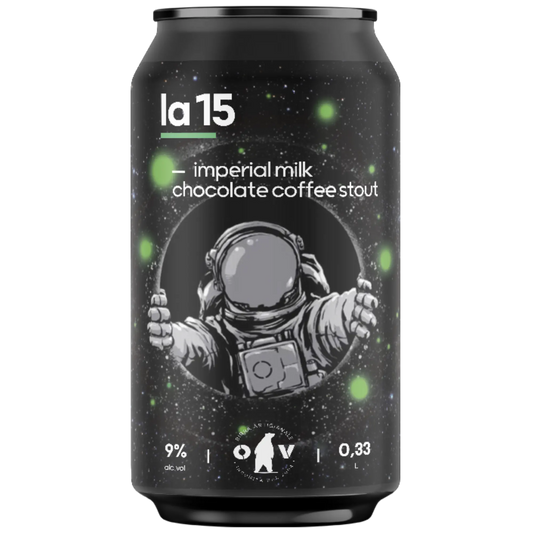 La15 birra scura artigianale Imperial Stout di Orso Verde