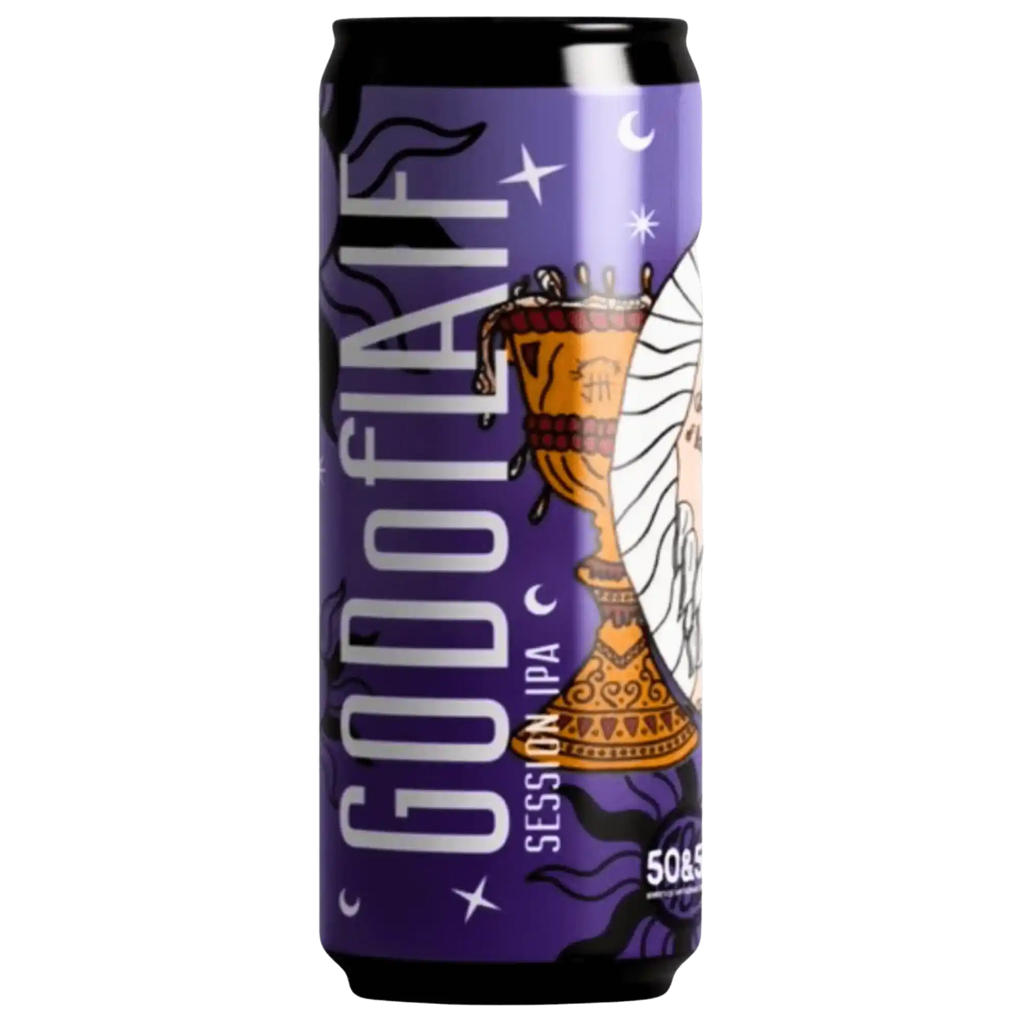 God Of Laif Session IPA by 50&50, a highly awarded craft beer from Varese, Italy.