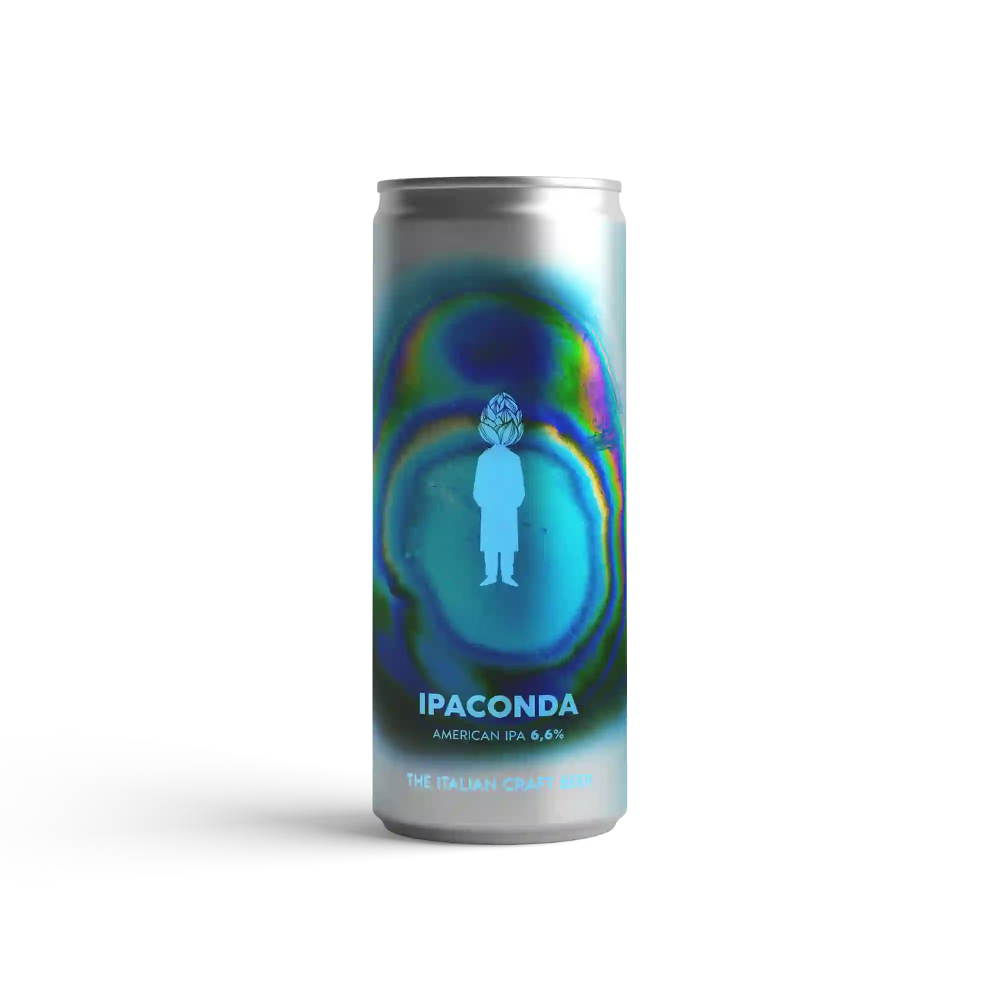 Lattina di birra Ipaconda Senza Glutine, IPA americana, prodotto dalla birreria torinese EDIT, birra artigianale.