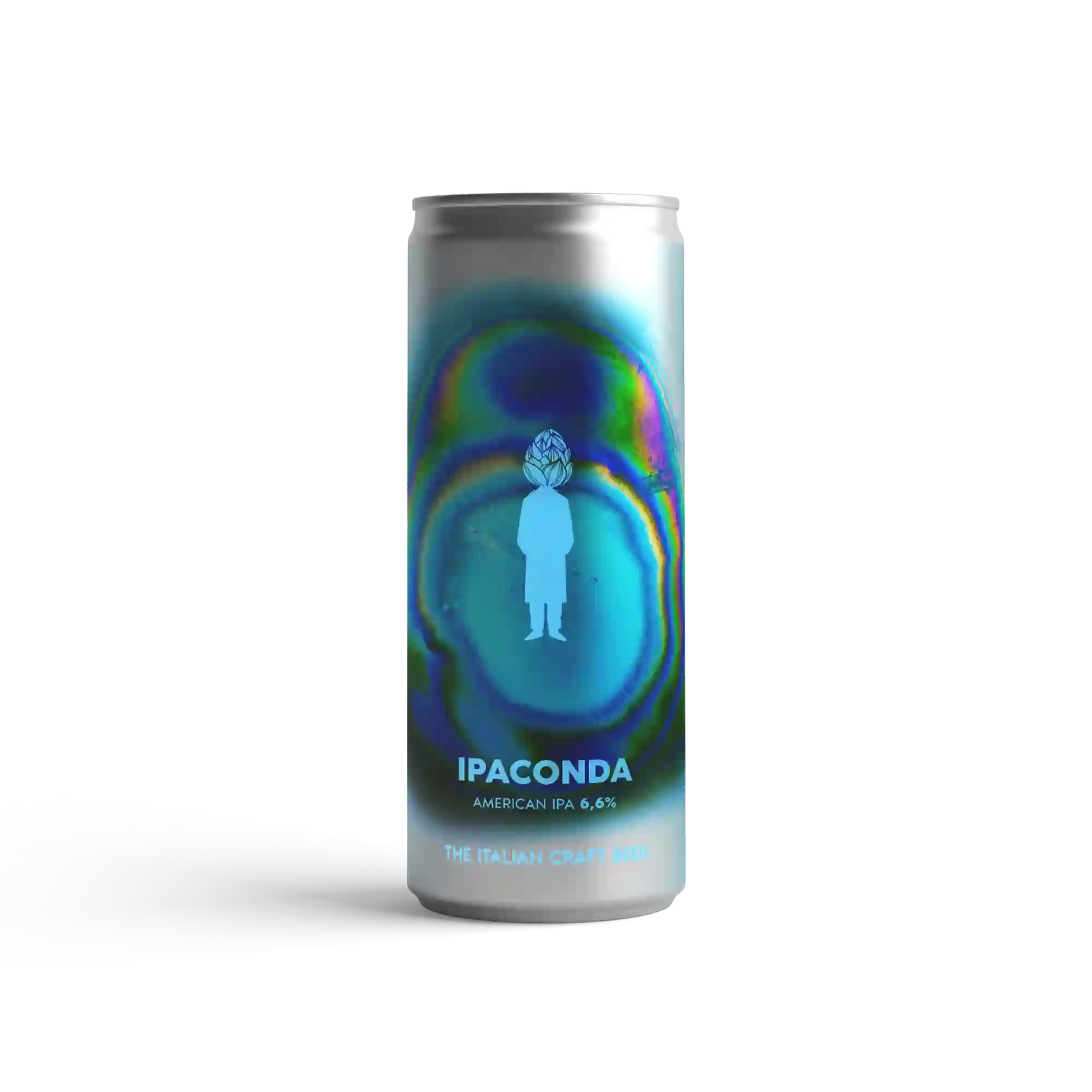 Lattina di birra Ipaconda Senza Glutine, IPA americana, prodotto dalla birreria torinese EDIT, birra artigianale.