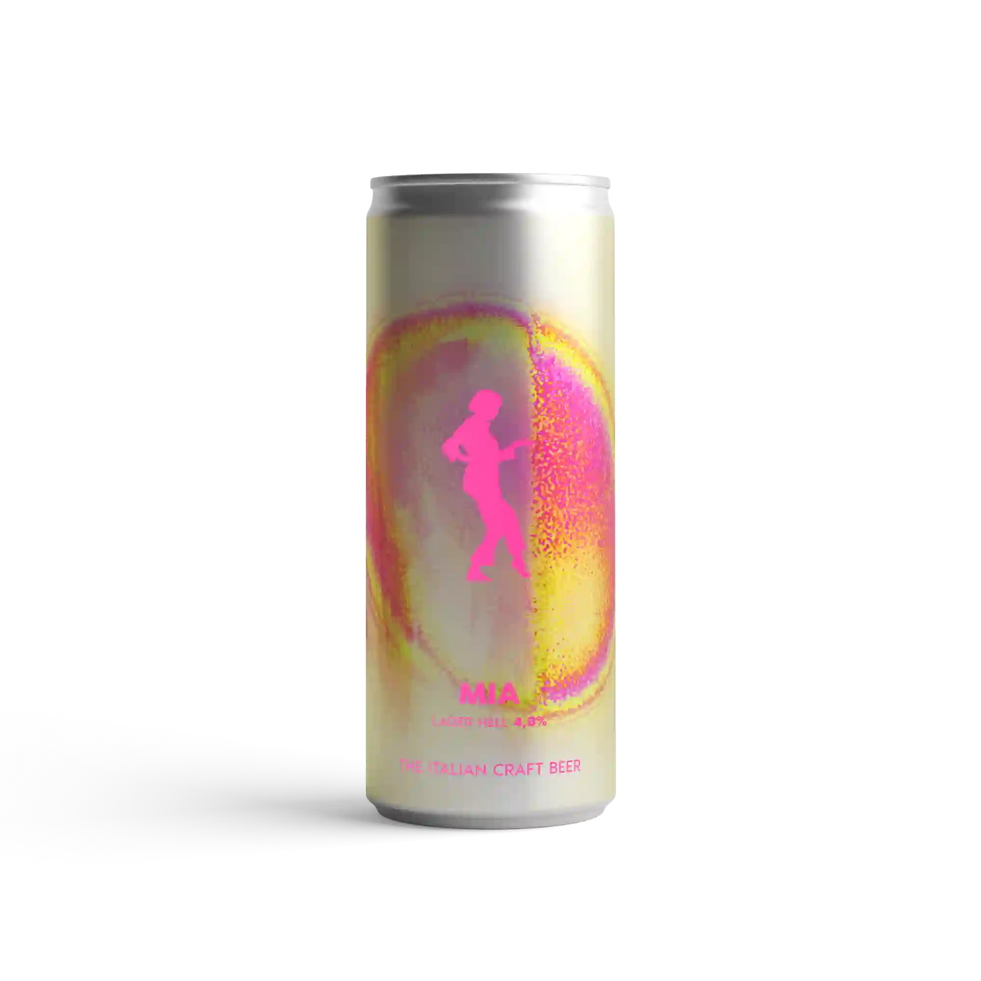 MIA Italian craft beer can featuring a vibrant design, representing a light and easy-drinking artisanal beer.