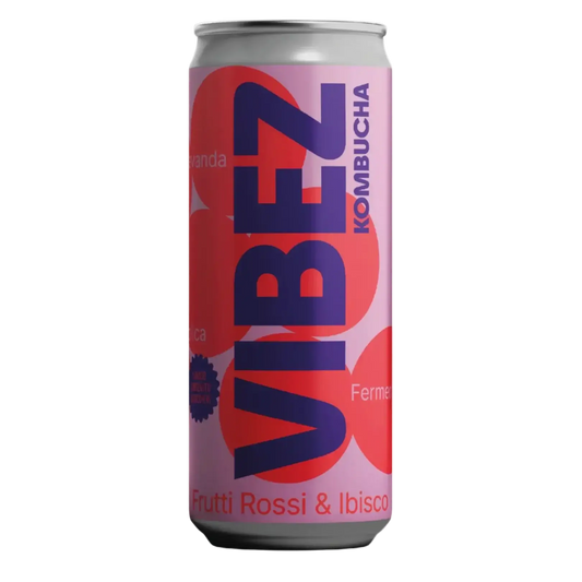 Vibez Kombucha Frutti Rossi e Ibisco è la bevanda fermentata viva firmata TIBI: