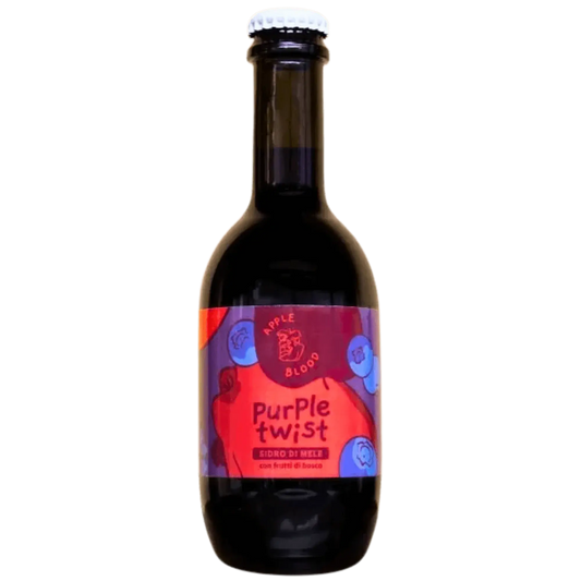 Purple Twist birra artigianale di Apple Blood, sidro di mele con frutti di bosco in bottiglia da 330ml.