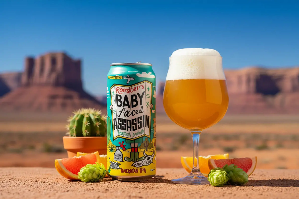 Baby-Faced Assassin è la American IPA pluripremiata di Rooster’s: un carattere esplosivo nascosto dietro un aspetto innocente - maltese.beer