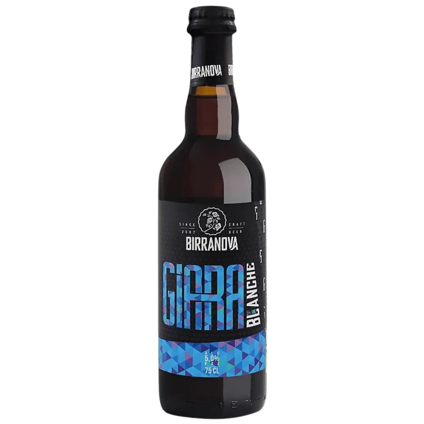 Giara birra artigianale di Birranova, birra italiana da 75cl, con colere giallo paglierino e note speziate.