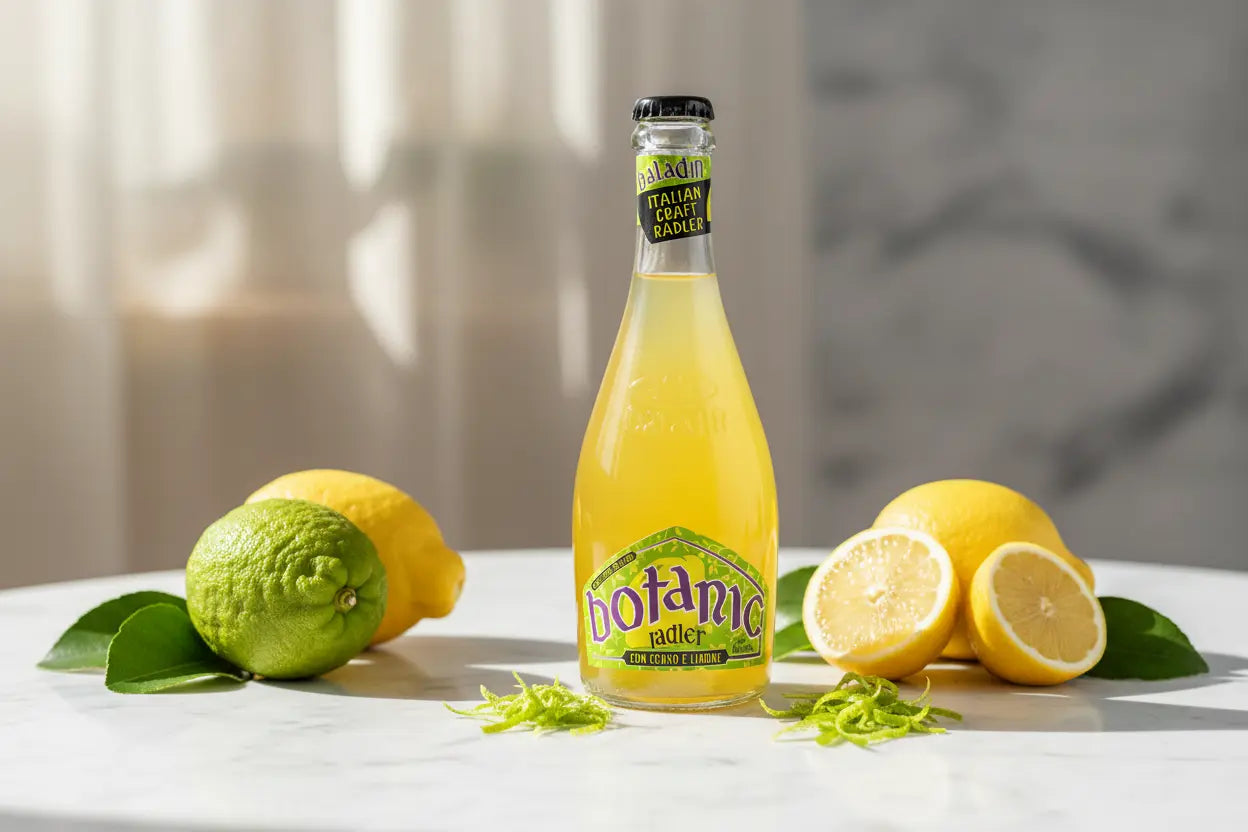 Botanic Radler cedro by Baladin, fresh and citrusy, only 2% ABV - maltese.beer