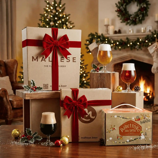Box Natale con Panettone Artigianale alla Birra e 5 Birre Artigianali Mix