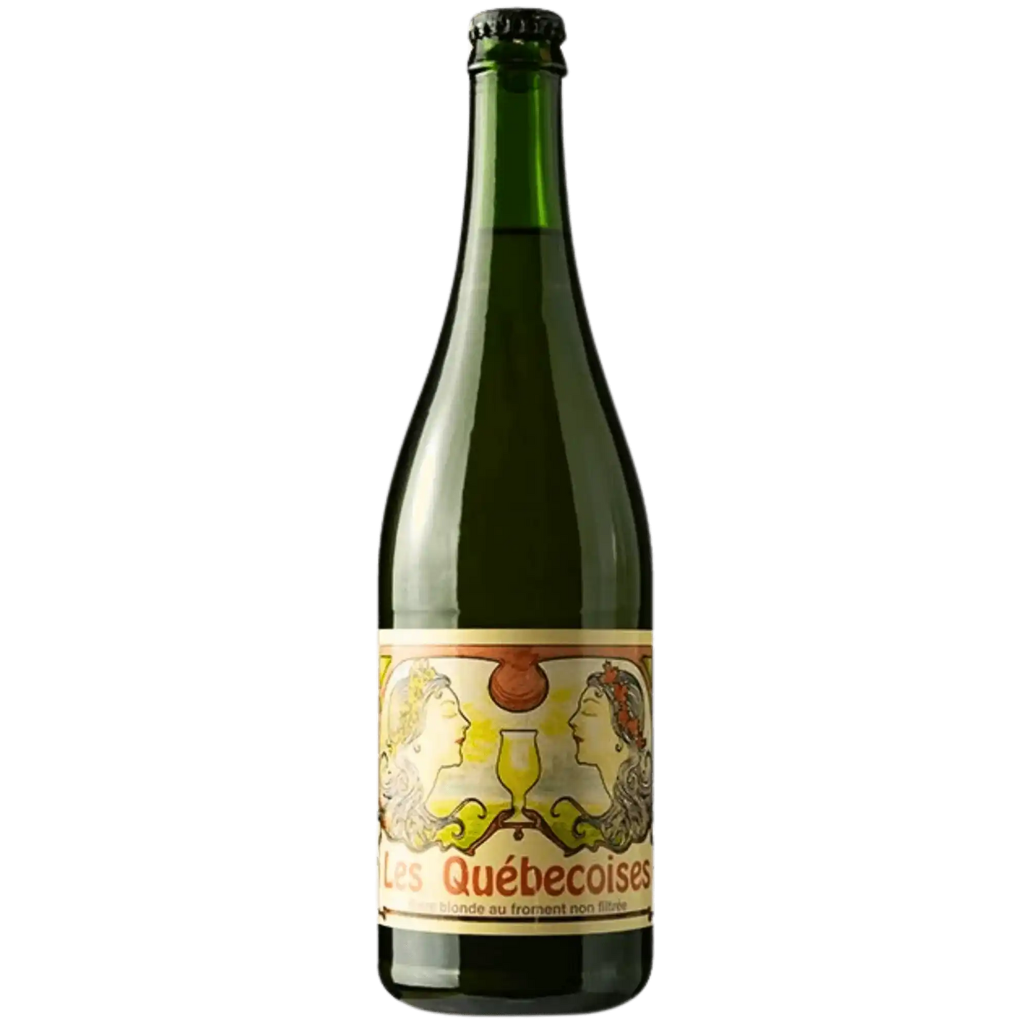 Les Québecoises, birra artigianale della Brasserie Thiriez in formato bottiglia, contraddistinta da una colorazione dorata.