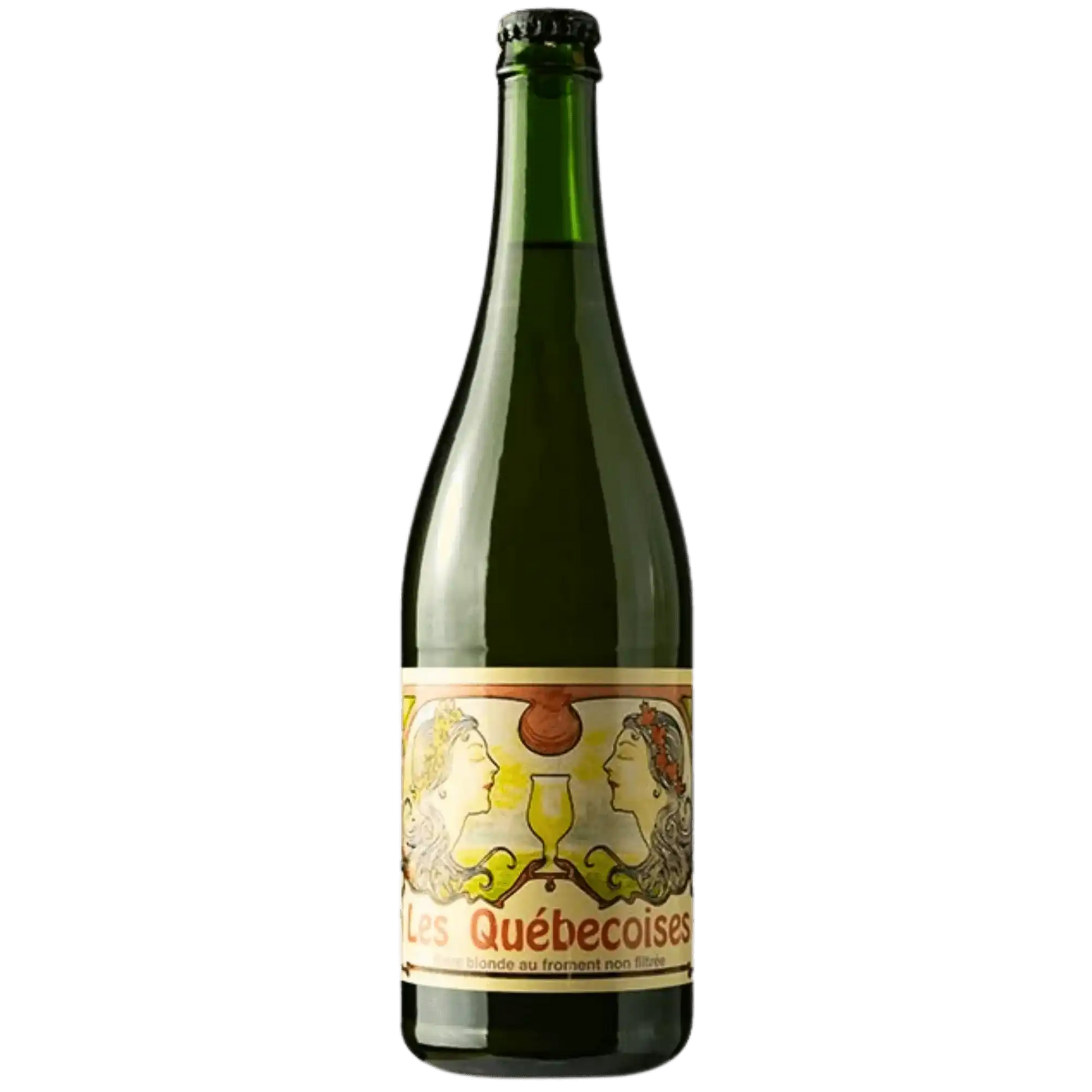 Les Québecoises, birra artigianale della Brasserie Thiriez in formato bottiglia, contraddistinta da una colorazione dorata.