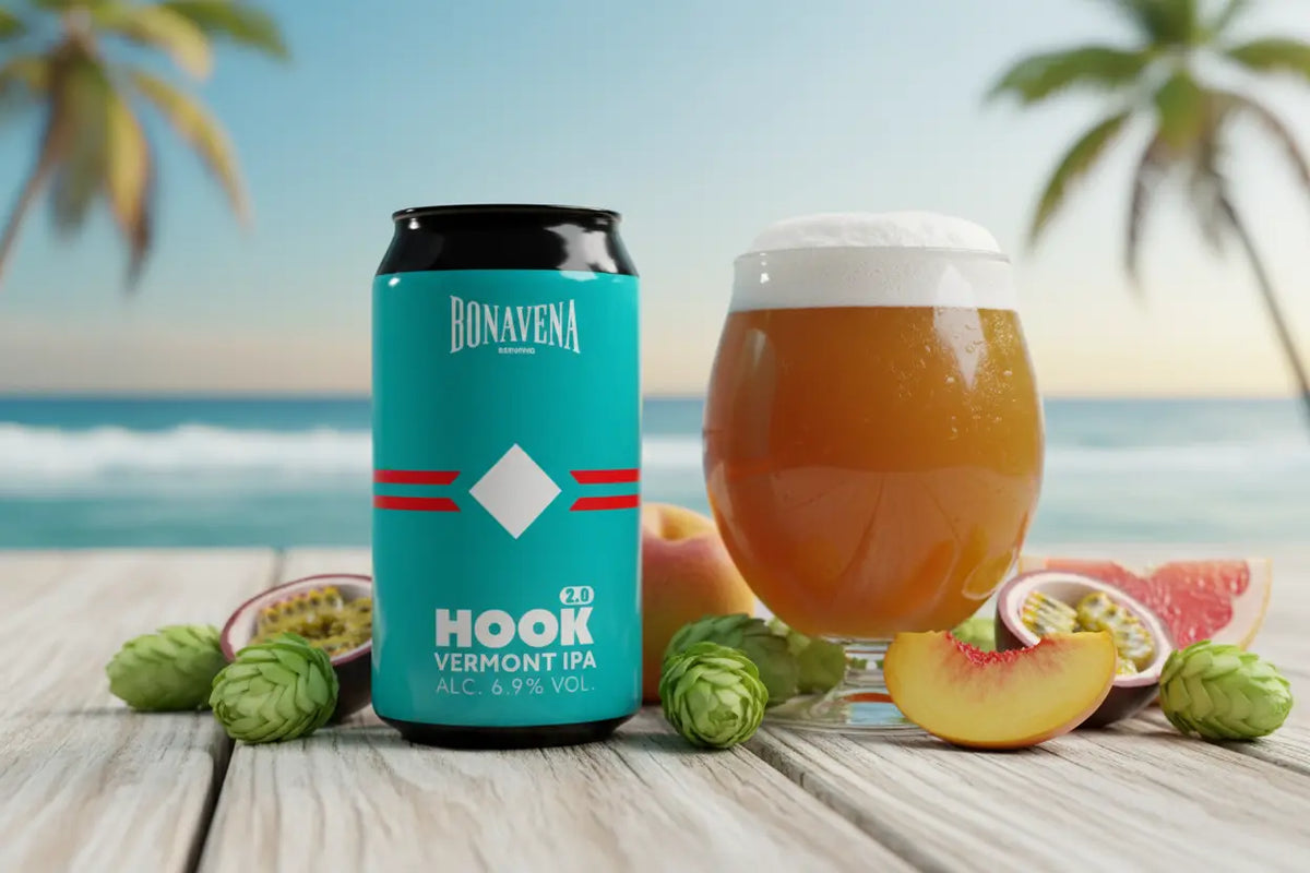 Hook 2.0 è la New England IPA di Bonavena Brewing: la versione evoluta di un classico - maltese.beer