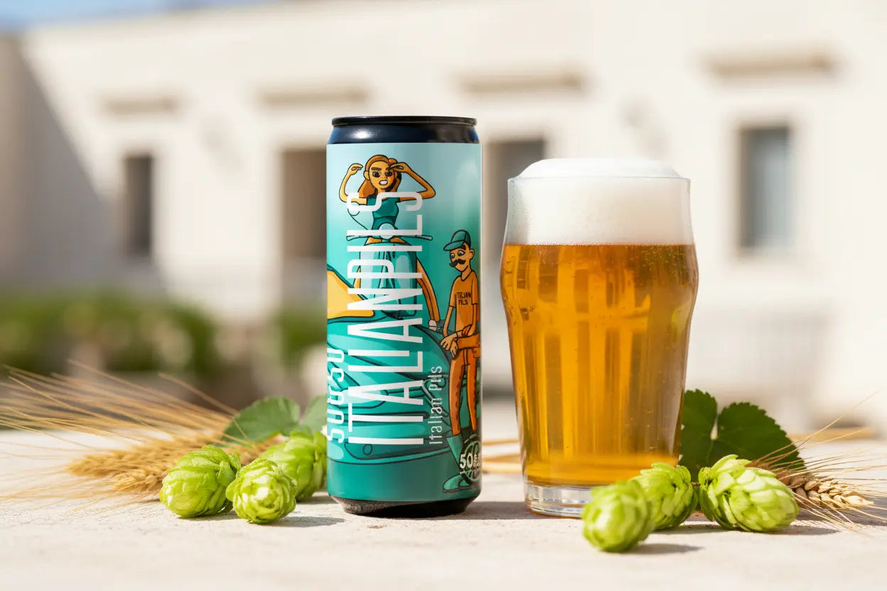 Italian Pils di 50&50 spinge sui profumi tipicamente citrici del luppolo Diamant - maltese.beer