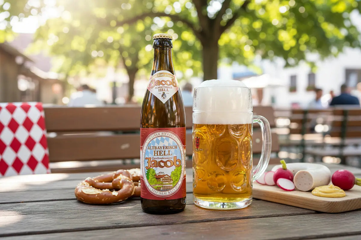 Jacob Hell di Familienbrauerei Jacob: una Helles bavarese per eccellenza - maltese.beer