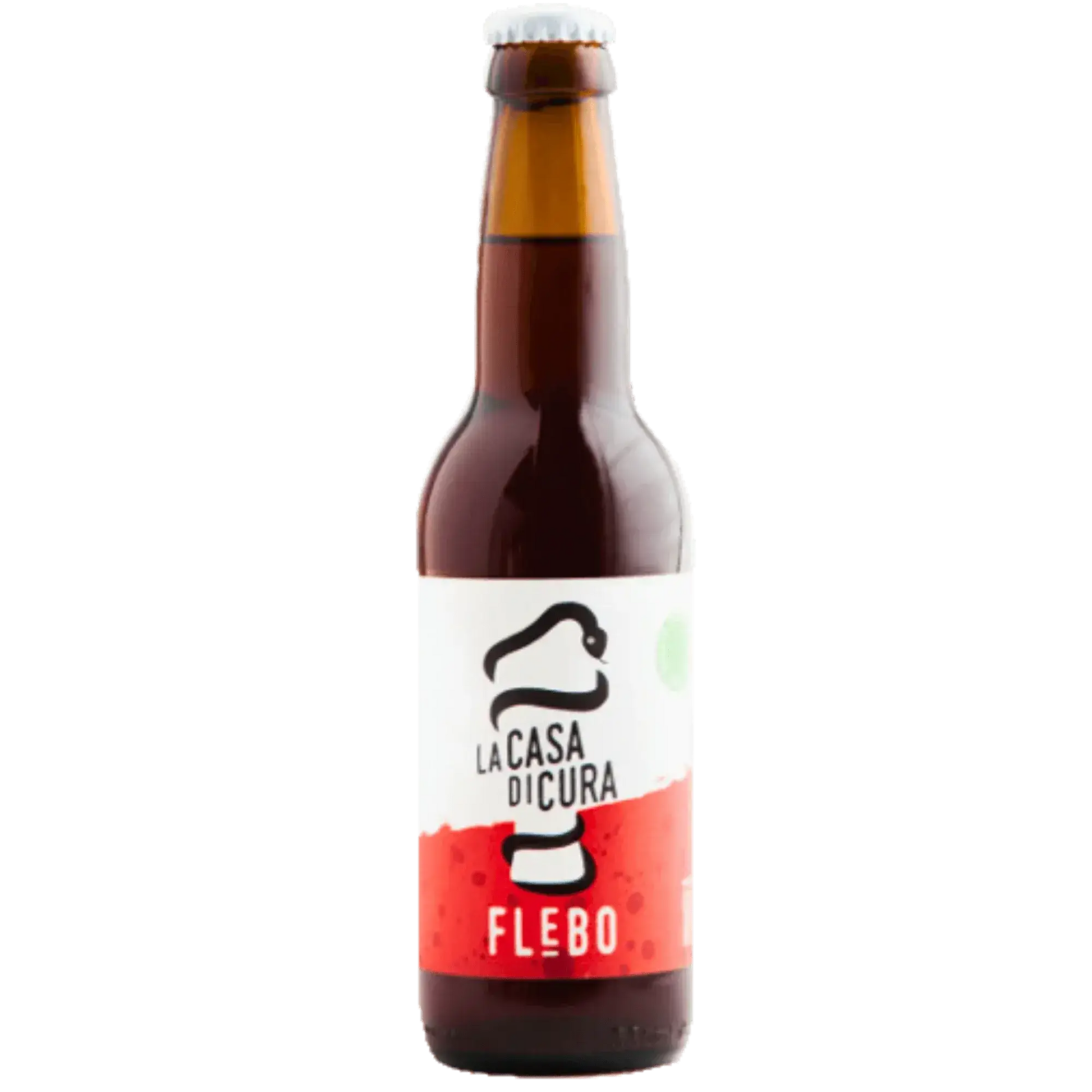 Flebo, birra artigianale Brown Ale da 4,3% prodotta da La Casa di Cura in bottiglia.