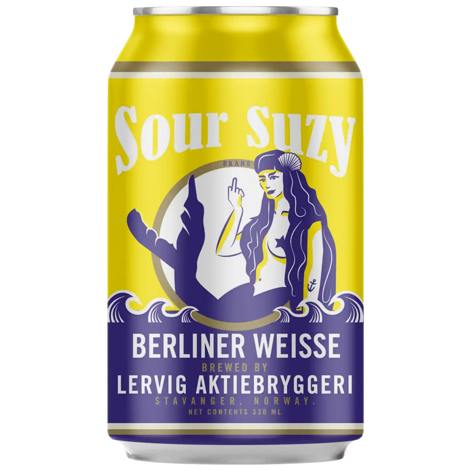 Sour Suzy, birra artigianale Berliner Weisse da Lervig Aktiebryggeri, in lattina da 330 ml.