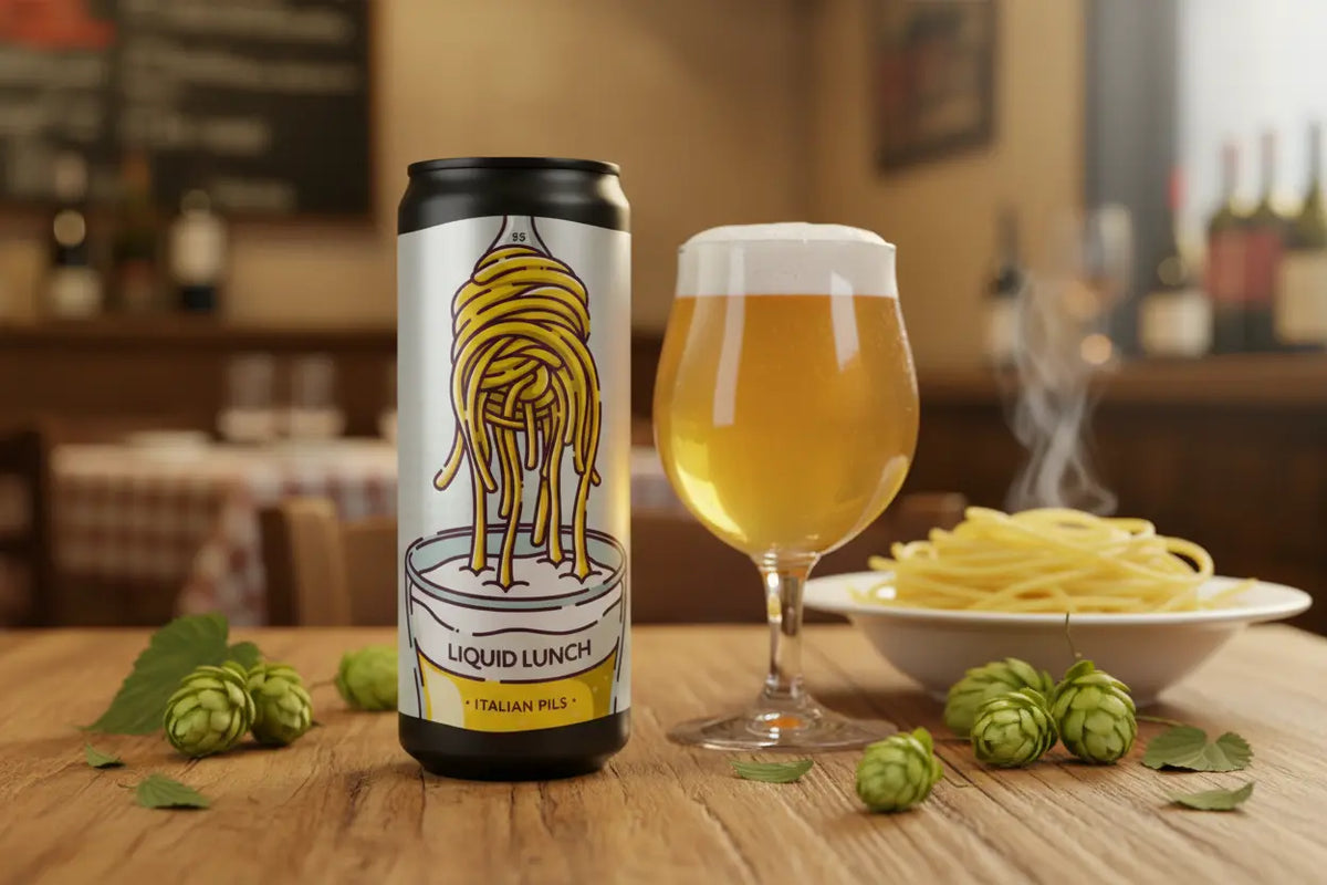 Liquid Lunch  la Italian Pilsner di Zona Mosto: giallo paglierino, schiuma fine e compatta - maltese.beer