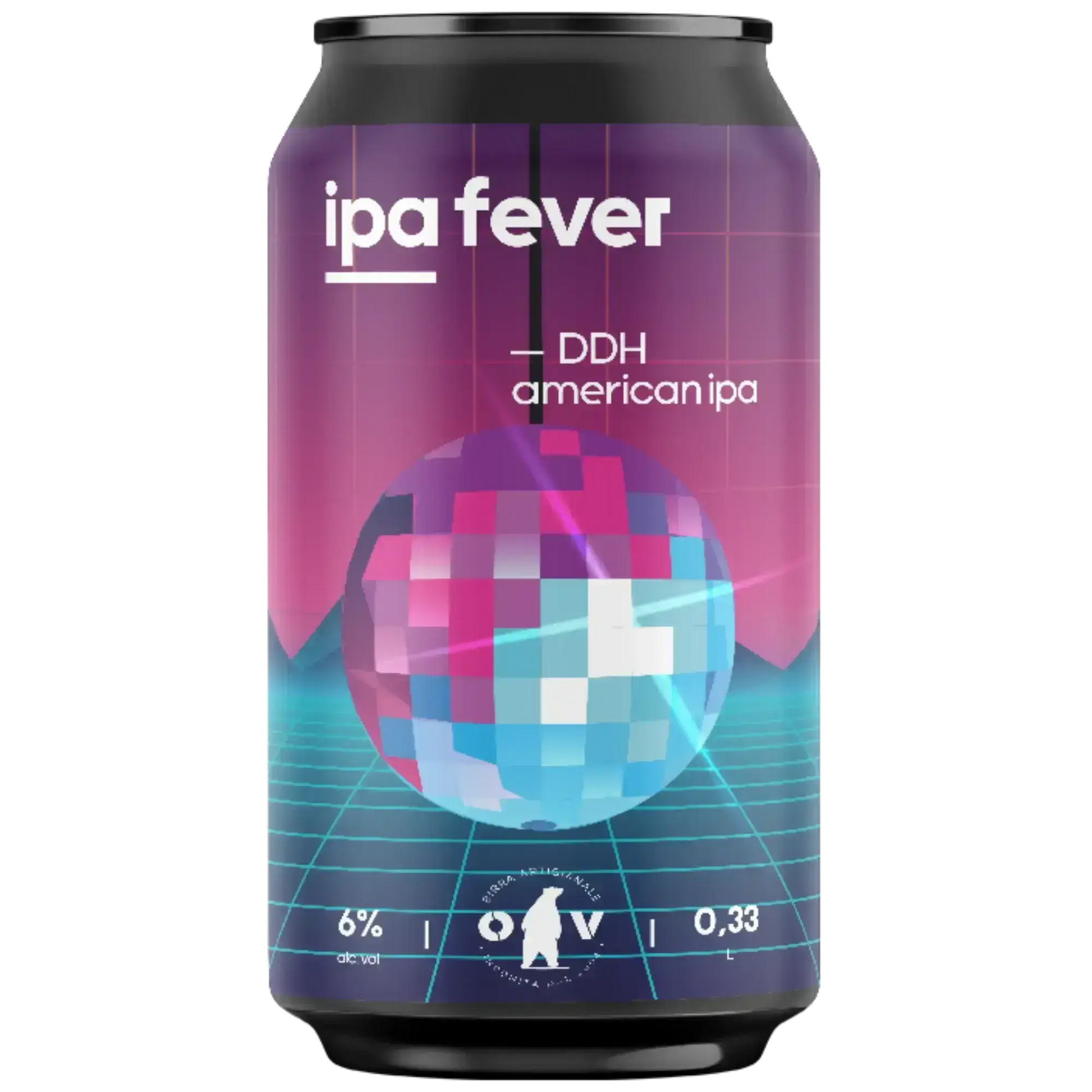 IPA Fever è una birra artigianale DDH American IPA del birrificio Orso Verde, formato 0.33L.