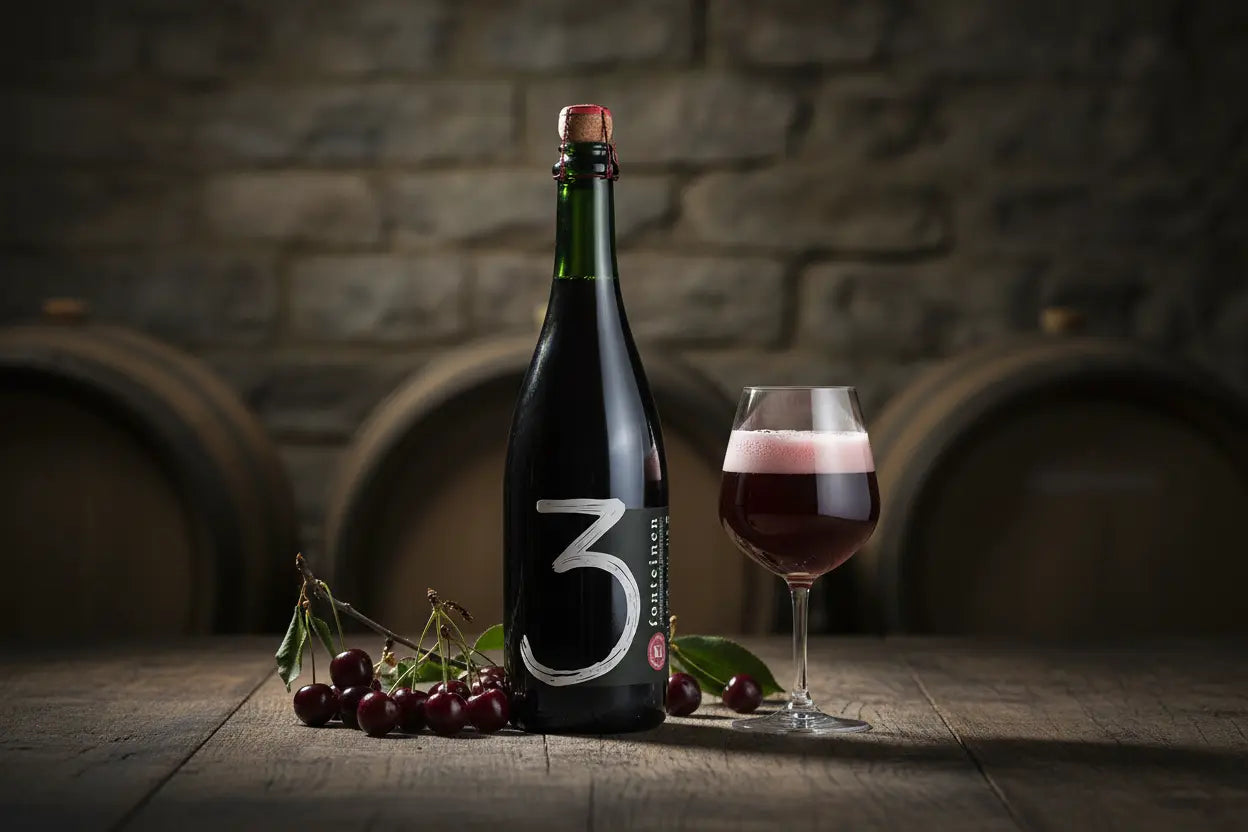 Oude Kriekenlambik la Kriek di 3 Fonteinen prodotta con metodi tradizionali che uniscono amarene in macerazione con un blend di Lambic a fermentazione spontanea - maltese.beer