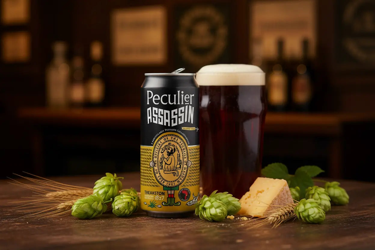 Peculier Assassin Gluten Free — Black IPA Gluten Free | Rooster’s Brewing Co × Theakston, Harrogate (North Yorkshire)