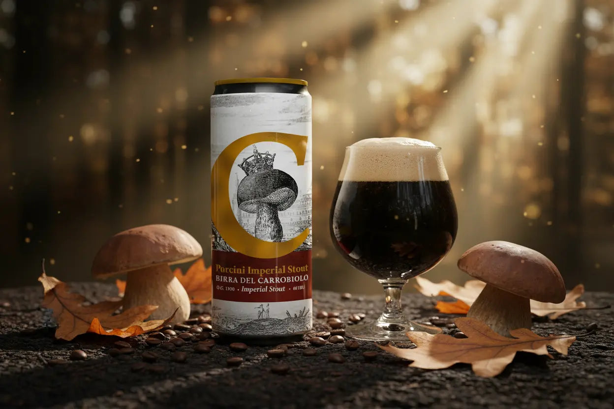 Porcini Imperial Stout è un'imperial stout audace e visionaria di Birra del Carrobiolo - maltese.beer