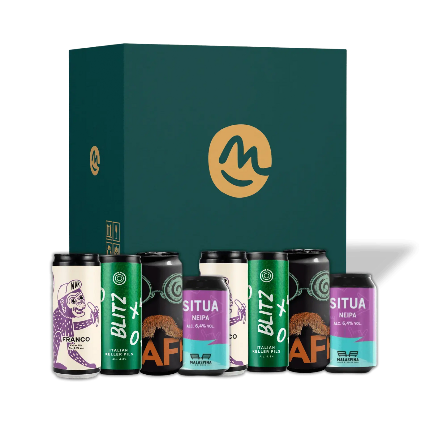 Box degustazione di birre chiare - pack 12 lattine