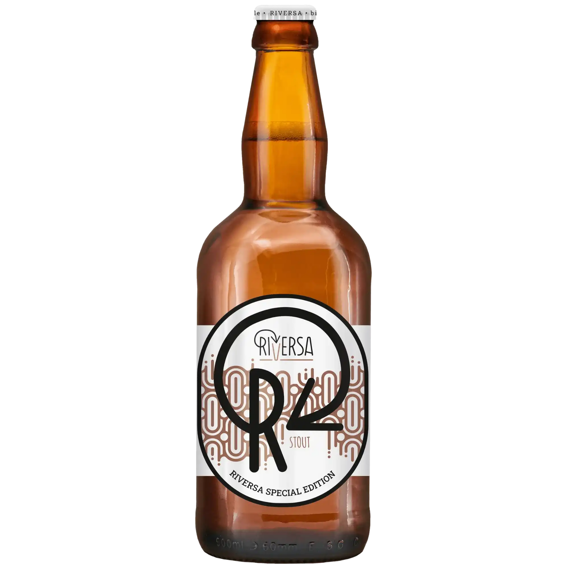 Riversa Stout, birra artigianale speciale in bottiglia, colore scuro e aromi intensi di cioccolato e caffè.