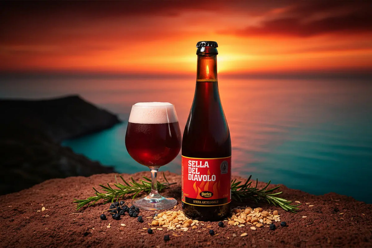 Sella Del Diavolo di Birrificio Barley  dal colore ambrato/arancio intenso e vibrante - maltese.beer