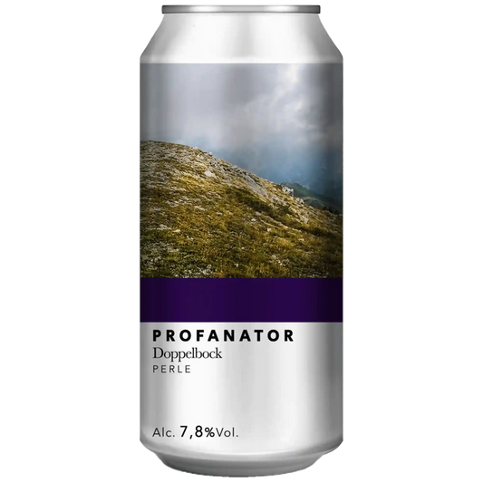 Profanator, birra artigianale German Doppelbock in lattina, 7,8% Vol, dal birrificio Mirko Giorgi.