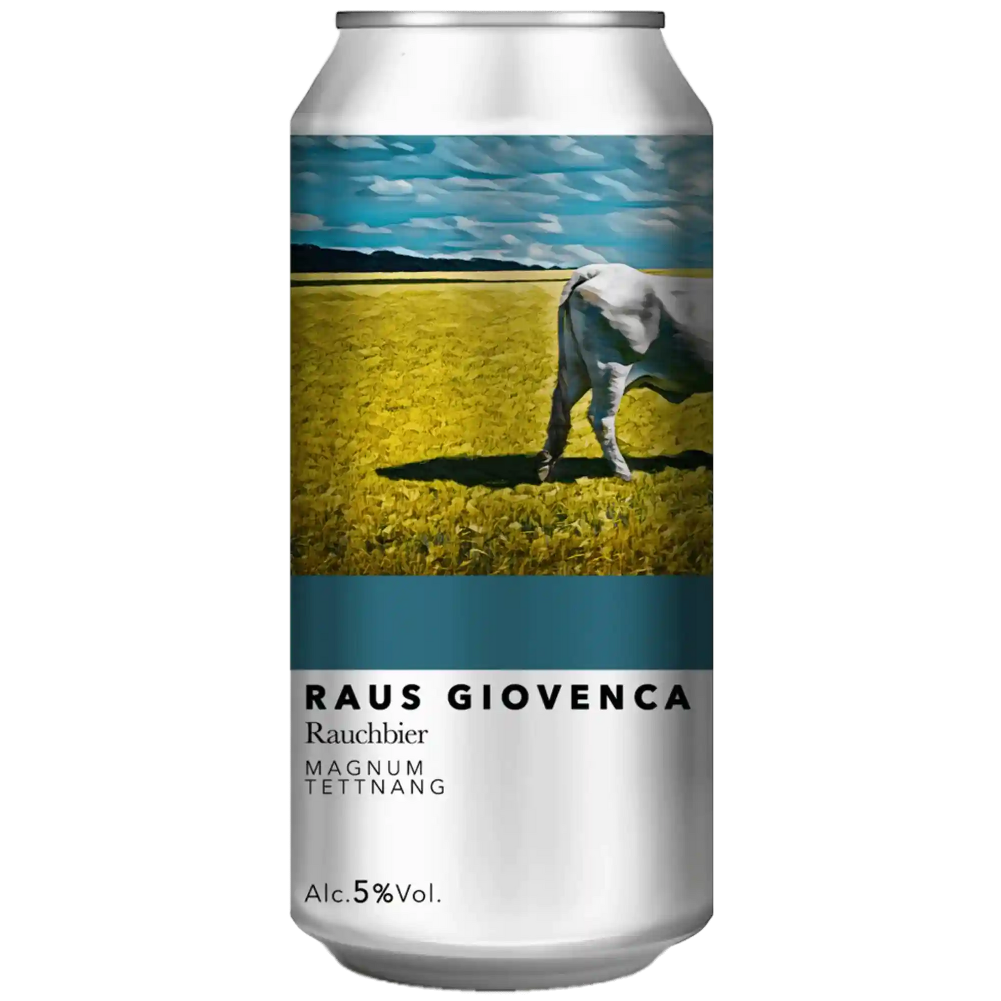 Raus Giovenca birra artigianale in lattina, Rauchbier con sentori di speck e provola affumicata, 5% vol.
