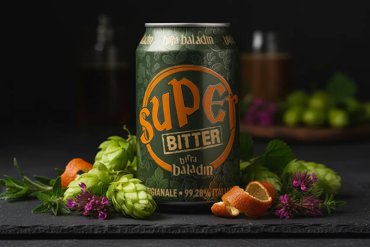 Super Bitter di Birra Baladin di stampo belga ambrata ed etilica con una chiusura amara sorprendente - maltese.beer