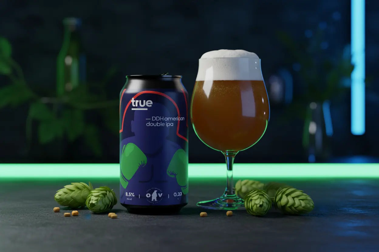 TRUE la Double IPA di Orso Verde costruita con la tecnica del Double Dry Hopping - maltese.beer